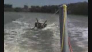 Picnic table skiing