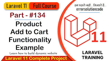 Laravel 11 Full Course | #134 Laravel 11 Product Add to Cart Functionality Example