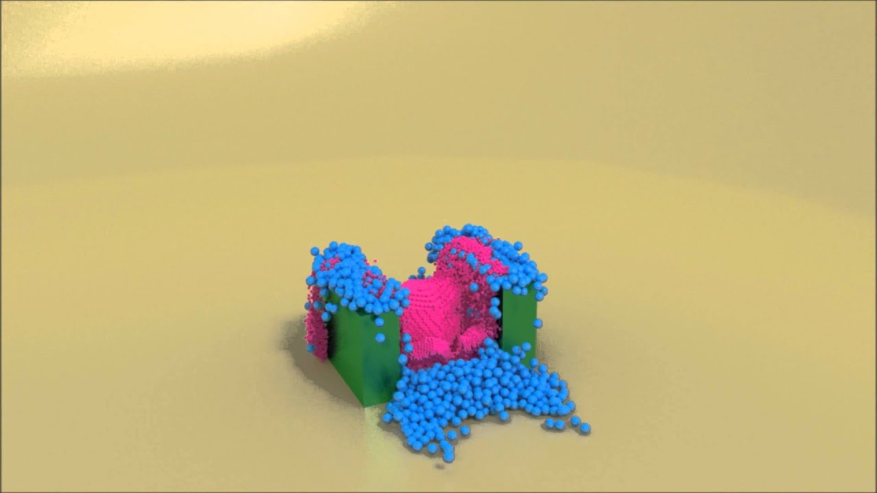 Blender Particle Molecular Addon パーティクル5 test1 - YouTube
