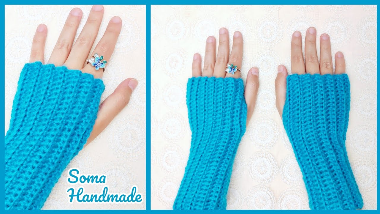كروشيه جوانتى ( قفازات) بدون اصابع 💞||💞Crochet fingerless gloves