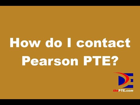 How do I contact Pearson PTE?