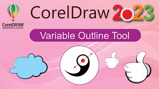 Corel Draw 2023 New update and What's New Update Variable Outline Tool tutorial by, Amjad Graphics