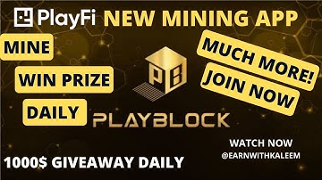 Play Fi Free Mining App || Play Fi withdrawal || 1000$ Give Away Daily  || Play Fi kyc verification