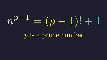 Solve n^(p-1) = (p-1)! + 1, where p is a prime number | Math Olympiad Problems