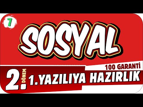 7.Sınıf Sosyal 2.Dönem 1.Yazılıya Hazırlık 📝 #2023