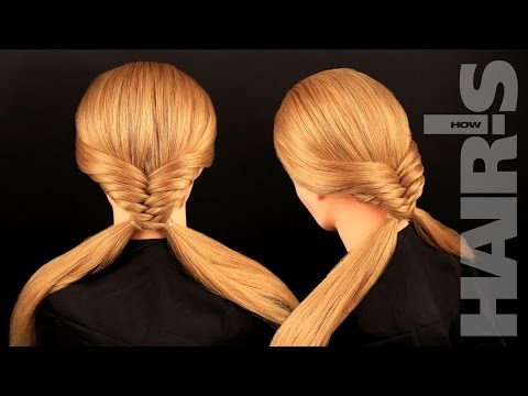 How to do a fishtail braid with pigtails hairstyle - video tutorial (How-to) Hair's How