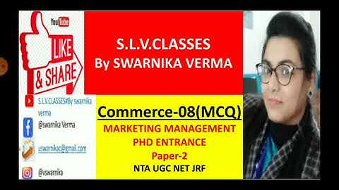 Marketing Management|Commerce-08|MCQ|PhD ENTRANCE|NTA UGC NET JRF