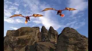 Zwei fliegende Drachen / two flying dragons in iClone 5 TEST screenshot 3