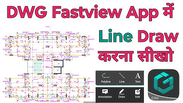 Learn to draw a line in DWG Fastview App.