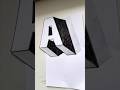 Amazing “A” Letter Illusion #ALetter #IllusionArt #3DDrawing #DrawingTrick #lettering