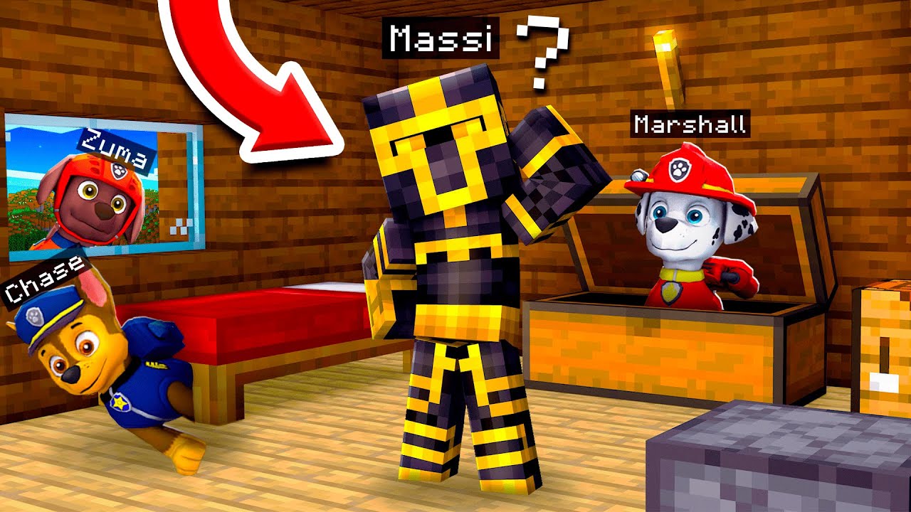 ESCONDITE DE LA PAW PATROL EN MINECRAFT 😱