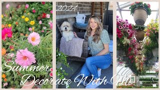 NEW🌸2024 SUMMER DECORATE WITH ME🌸FRONT YARD TRANSFORMATION🌸 DECORATE ON A BUDGET🌸