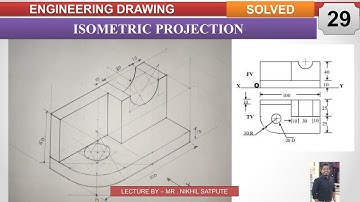 Engineering Drawing | Isometric Projections Problem 29 | Learn with Nikhil