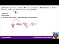 Parte da aula de resolução de questões sobre porcentagem. Matemática para concursos.