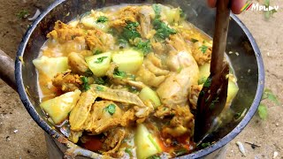 Chicken with Calabash Kala Thar Curry and Ngapi Salad  - ?? Simple Meal/ ကြက်ကာလသားဟင်း / ငါးပိသုပ်