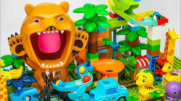 Satisfying Building Blocks Marble Run ASMR Very popular! Animal-themed block coasters compilation