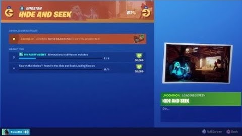 Search The Hidden I Found In The Hide And Seek Loading Screen, Hide And Seek Challenges Fortnite