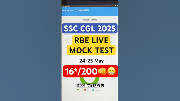 RBE SSC CGL TIER 1 LIVE MOCK TEST MARKS ✅ #shorts #ssc #ssccgl #motivation #life #maths #strategy