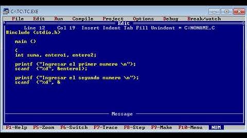 Suma de dos números en C