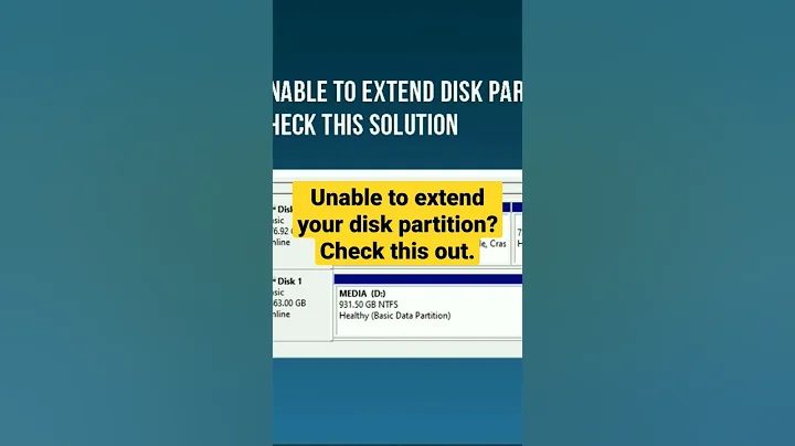 Unable to extend your disk partition?check this solution (follow main video)
