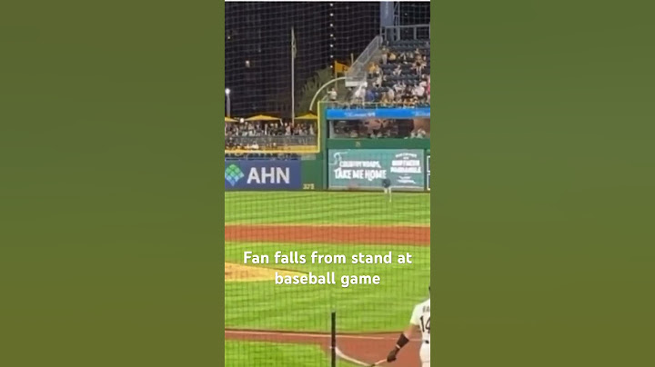 Fan falls from stand at baseball game #baseball #fail