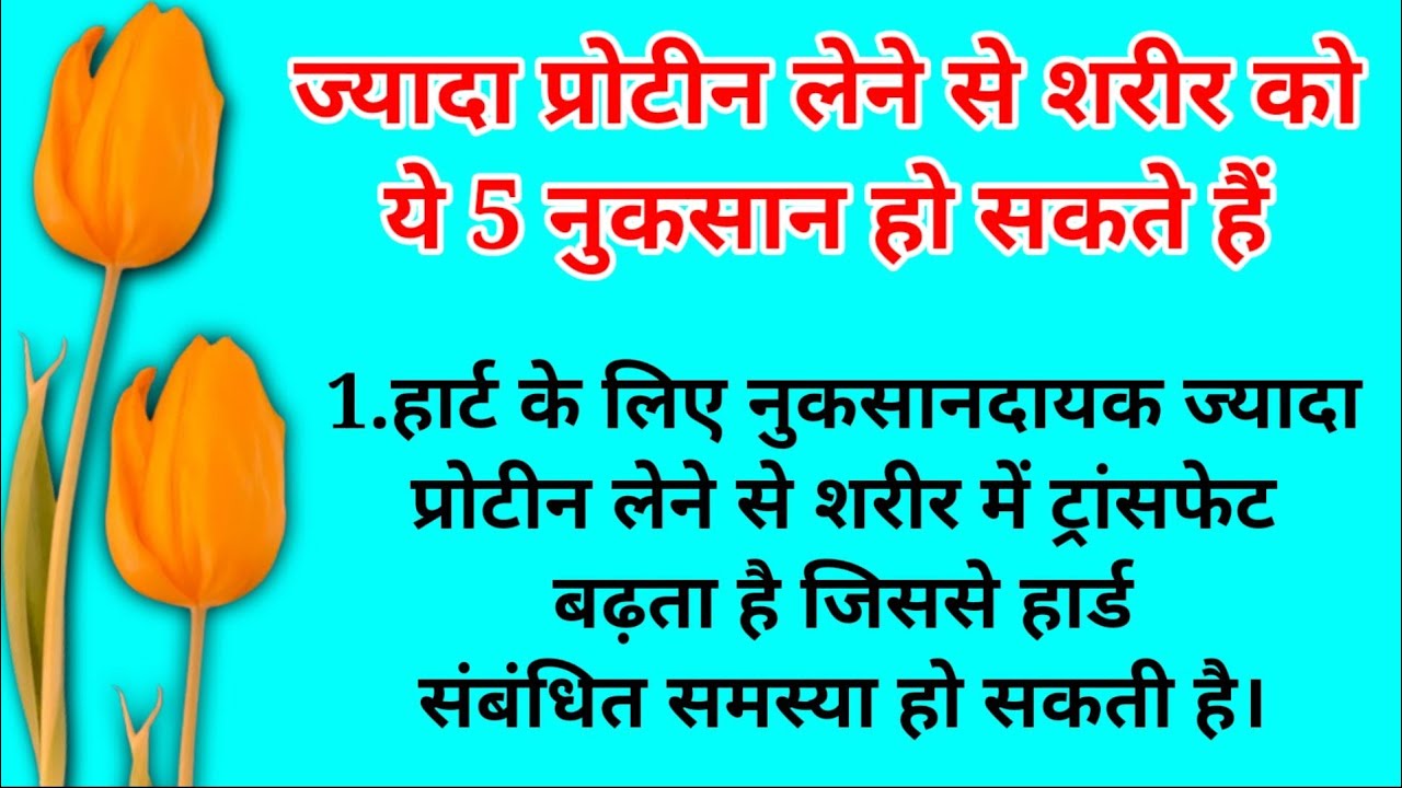 ज्यादा प्रोटीन लेने से शरीर को ये 5 नुकसान हो सकते हैं protein ke fayde aur nuksan YouTube