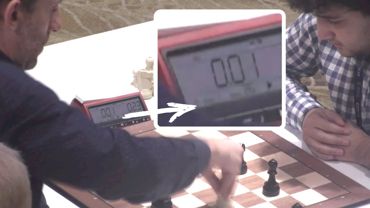 chess24 - Grischuk makes a move with 1 second on the clock