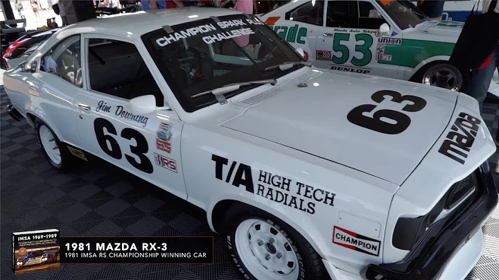 Mitch Bishop and IMSA Driver Jim Downing with Mazd...