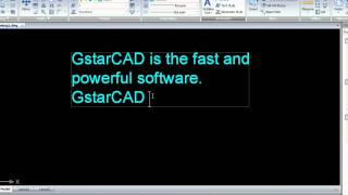 GSTARCAD 2011.. Single-line text