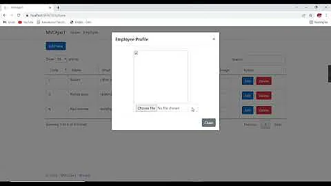 ASP .NET CORE MVC Image upload and display using ajax