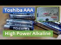 [ENGLISH SUB]Toshiba AAA High Power Alkaline Battery- Unboxing and Test