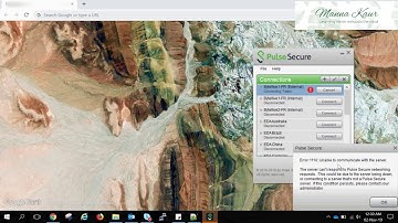 Error 1110 : Pulse Secure - Unable to communicate with server