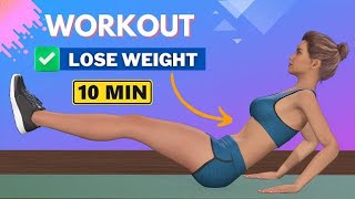 10 Minutes abs workout & lose belly fat exercise🔥 Lose weight