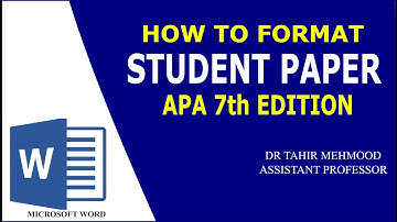 APA Style 7th Edition: Student Paper Formatting | How to format your paper in APA style in 2023