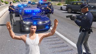 Aggressive State Trooper Highway Takedowns in GTA 5 RP