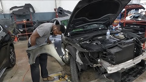 2014 AUDI A6 how to take off the fender and headlamp