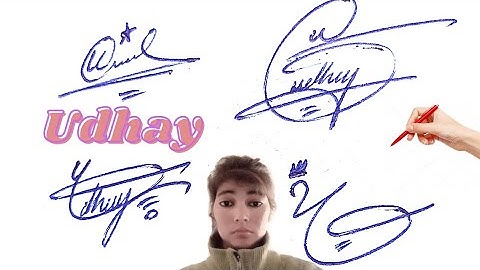 Udhay signature style#name signature with arooj