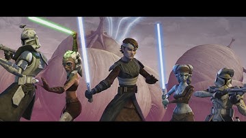 Star Wars: The Clone Wars - Ahsoka, Anakin & Aayla vs. Separatist droid army [1080p]