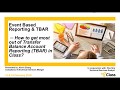 Class training webinar  event based reporting and tbar
