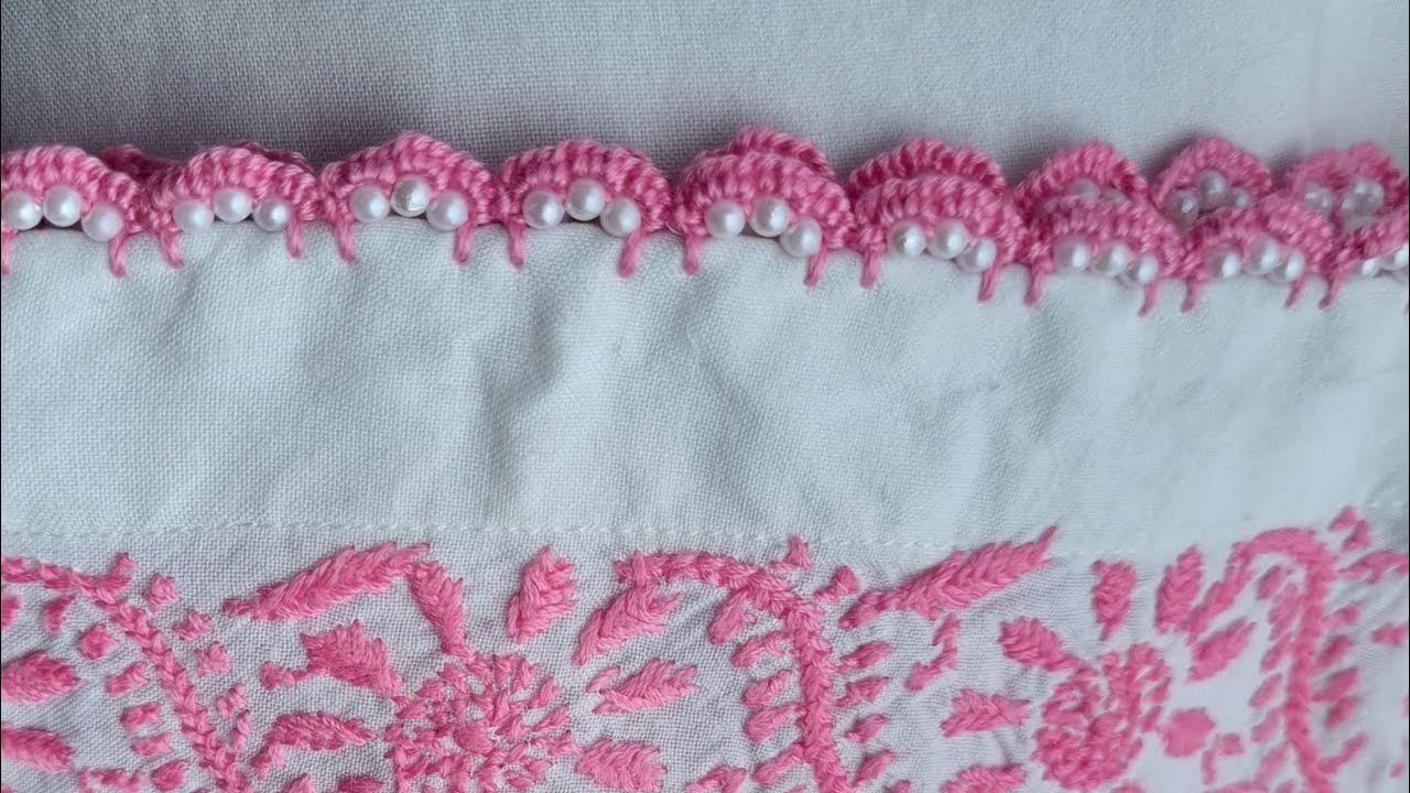 598Easy,simple and beautiful edging with needle (Hindi/ Urdu/ English