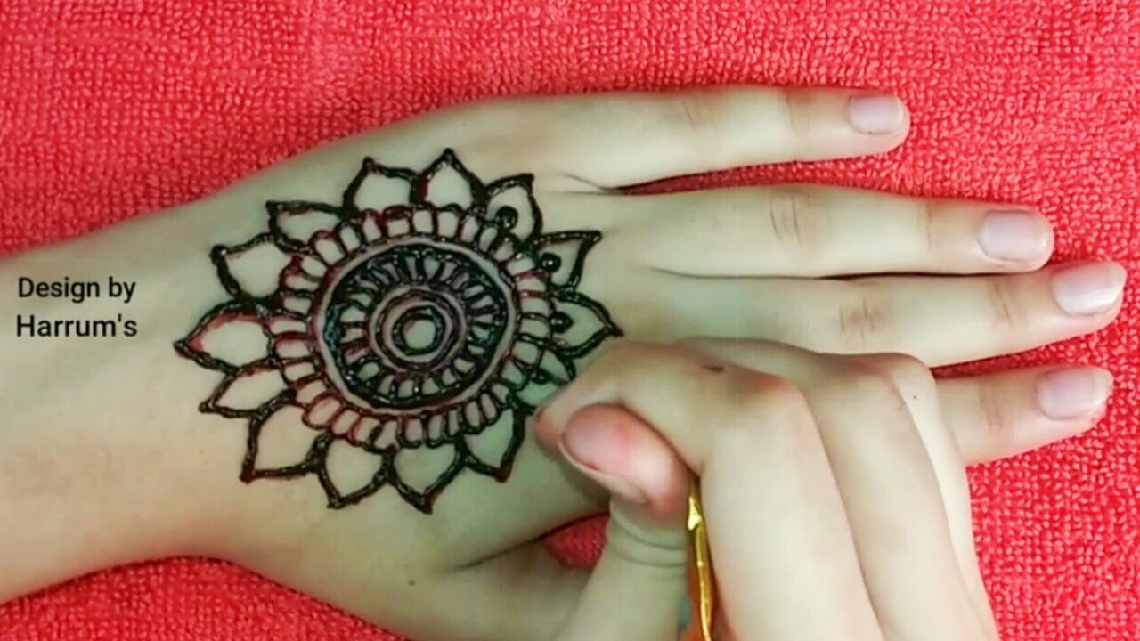Bunch Style Beautiful Mehndi Design Easy & Quickly | Step By Step - YouTube