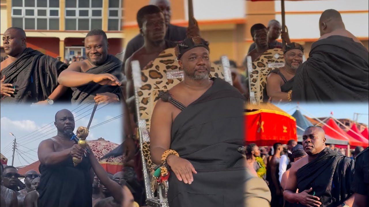 Доктор Фрэнк Амоакохене отдает дань уважения новоизбранному Мампонгхене.