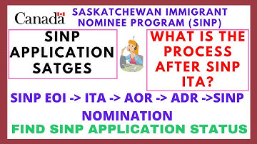 SINP Application Stages/Steps After ITA | SINP EOI -- ITA -- AOR -- ADR -- SINP Nomination