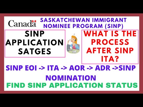 SINP Application Stages/Steps After ITA | SINP EOI -- ITA -- AOR -- ADR -- SINP Nomination