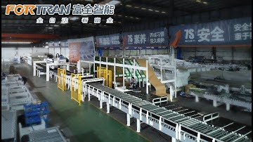 Intelligent packaging line for furniture factory