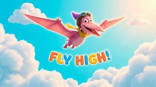 Упражнения для детей: Птеродактиль, взлетай высоко! 🦕 (Песня о балансе и движении) screenshot 2