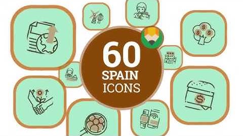 Spain Icon Pack - Country Flat Icons by animated-icons | After Effects Template | Element #Videohive