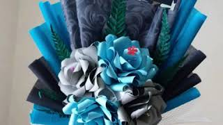 Buket Bunga Kertas DZ Wisuda Murah Flower Bouquet Hadiah Wedding Ulang Tahun Cowok Graduation 2021 Ultah Gift