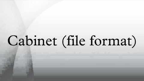 Cabinet (file format)