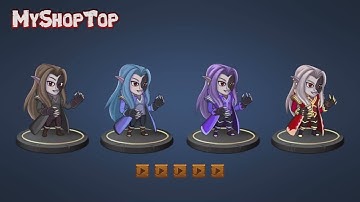 2D Game hero, Melee Vampire character - Mesh animation